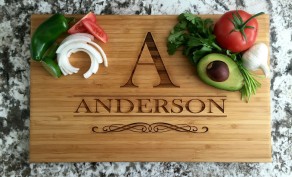 Personalized 11x17 Bamboo Cutting Board ($59.99 Value)